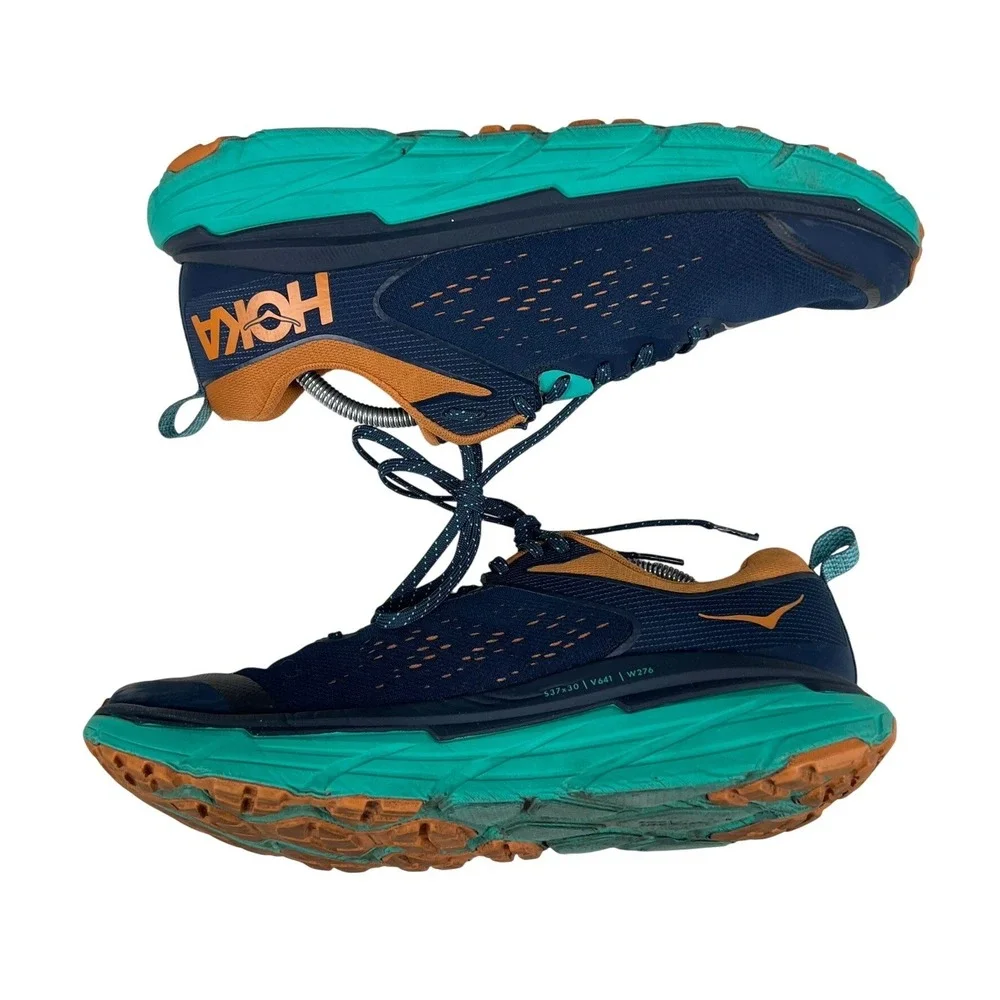 Hoka One One Challenger ATR 6 Mens 11 Running Shoes Blue Orange 1106510 OSAT